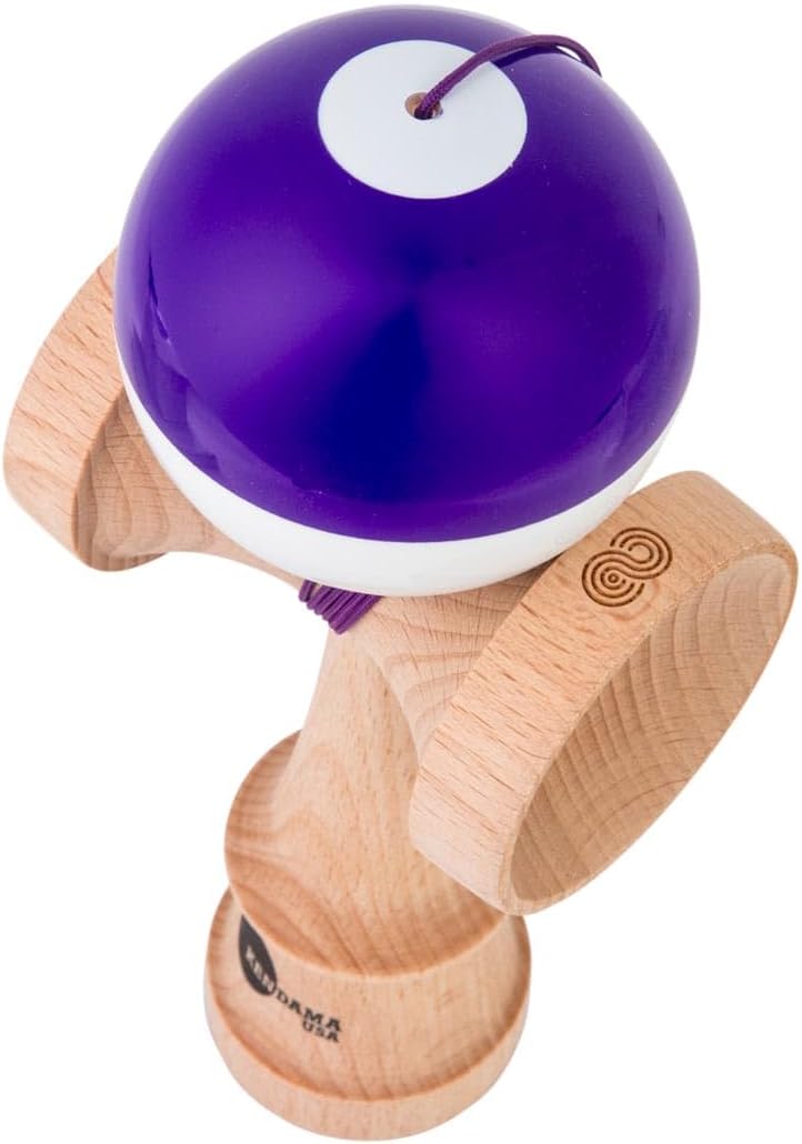 けん玉 KENDAMAUSA Kaizen Kendama ジェット シェイプ ハーフスプリット 改善 けん玉 Half Split JET Shape (パープルホワイト)