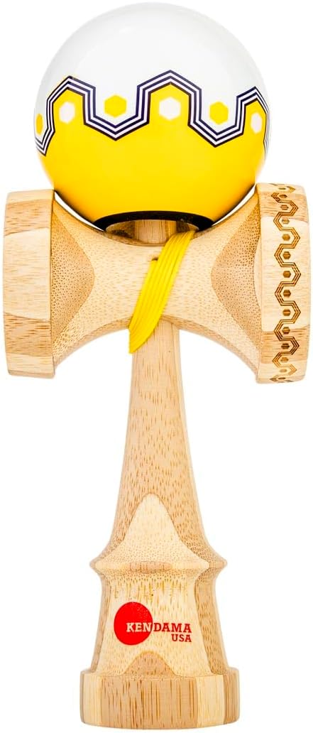 けん玉 KENDAMAUSA Kaizen Kendama ジェット シェイプ オリガミ origami 改善 けん玉 Kaizen Origami Jet Shape (ホワイトイエロー)
