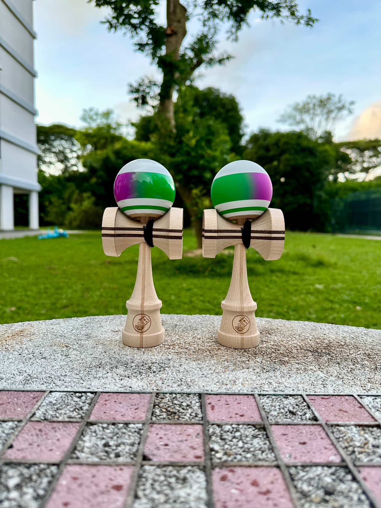 Cereal Kendama Jonny Mod - Green/Purp Ascent 2 Shape 送料無料