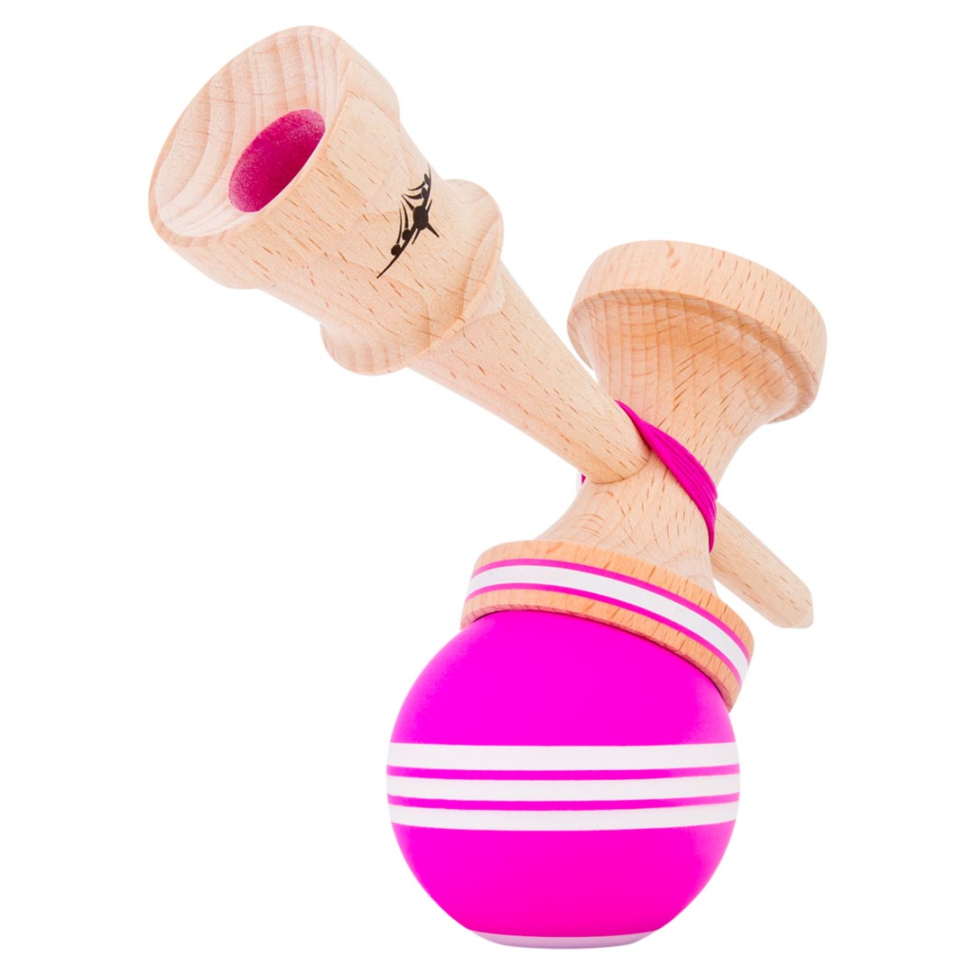 KENDAMA USA Kaizen Kendama ジェット シェイプ トリプル スプリット ピンクホワイト