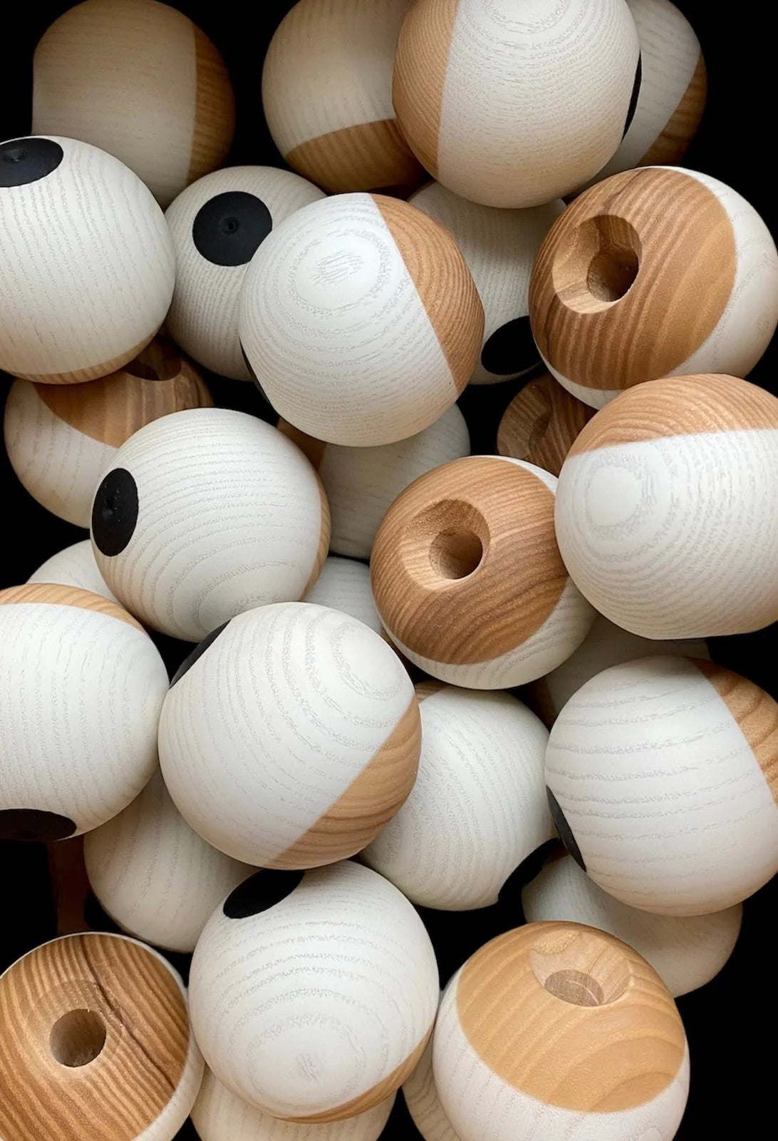 Okendama NEO Tama Only - Crafted European wood Ash Milky White 玉のみ