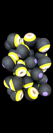 Okendama REVO TAMA only - Maple - Splatter Black (Yellow/White)