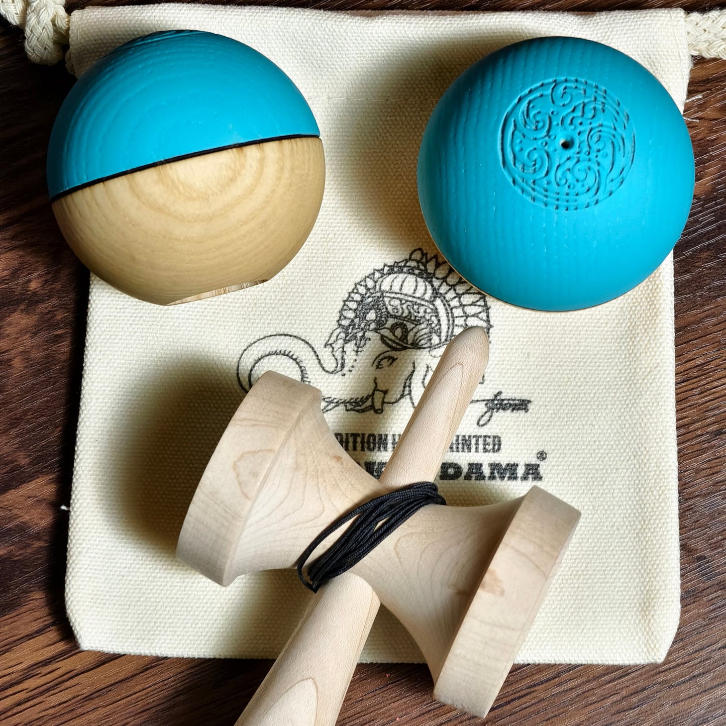 Winner kendama GECKO Blue ocean waves Tama only Maple