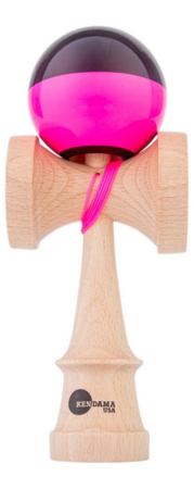 KENDAMA USA Kaizen Kendama ジェット シェイプ ハーフスプリット ピンク／ブラック