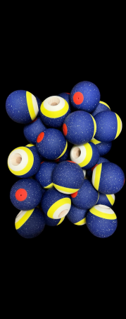 Okendama REVO TAMA only - Maple - Splatter Blue (yellow/white)