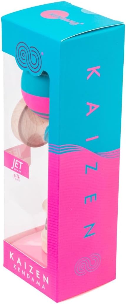 けん玉 KENDAMAUSA Kaizen Kendama スペシャリティー ジェット シェイプ トレーサー ピンク／ブルー Helix JET754 改善 けん玉 Kaizen Tracer Jet Shape Helix