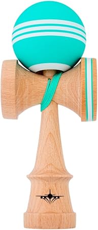 KENDAMA USA Kaizen Kendama ジェット シェイプ トリプル ストライプ ティール/ホワイト