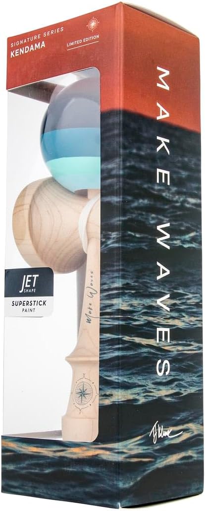 けん玉 KENDAMAUSA Kaizen Kendama ジェット シェイプ KUSA X Make Waves コラボモデル 改善 けん玉 JET Shape スーパースティックペイント
