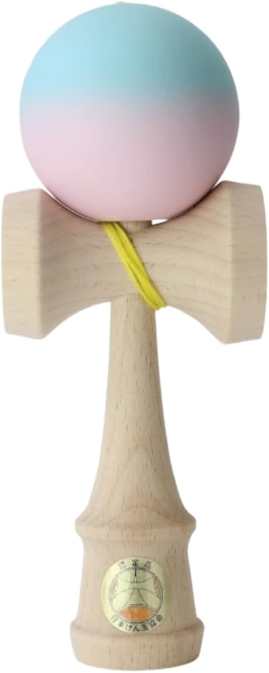 けん玉 山形工房 大空 マット matte ツートーン 日本けん玉協会認定 競技用けん玉 OOZORA KENDAMA (水色＆ピンク)