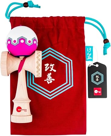 KENDAMA USA Kaizen Kendama ルナシェイプ オリガミ ホワイトピンク