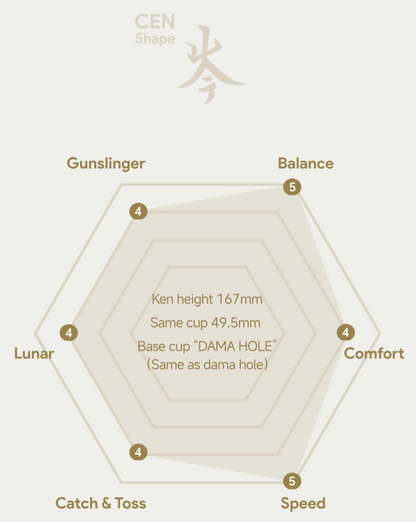 CRANE KENDAMA ”SHU” FU CEN shape