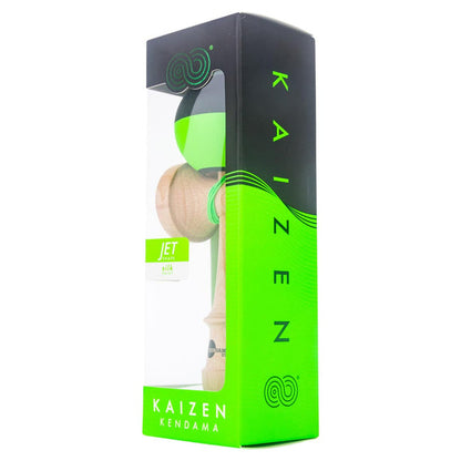 KENDAMA USA Kaizen Kendama ジェット シェイプ ハーフスプリット ブラック/グリーン