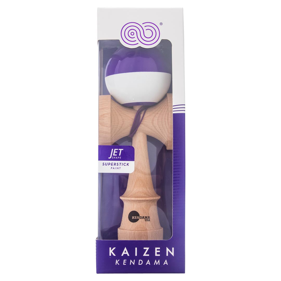 KENDAMA USA Kaizen Kendama Jet Shape Half Split Purple