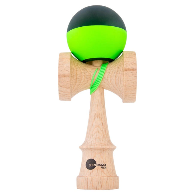 KENDAMA USA Kaizen Kendama ジェット シェイプ ハーフスプリット ブラック/グリーン