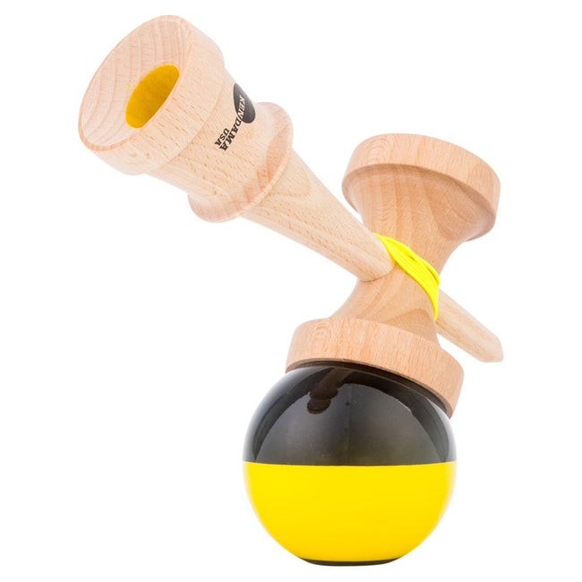 KENDAMA USA Kaizen Kendama ジェット シェイプ ハーフスプリット イエロー／ブラック