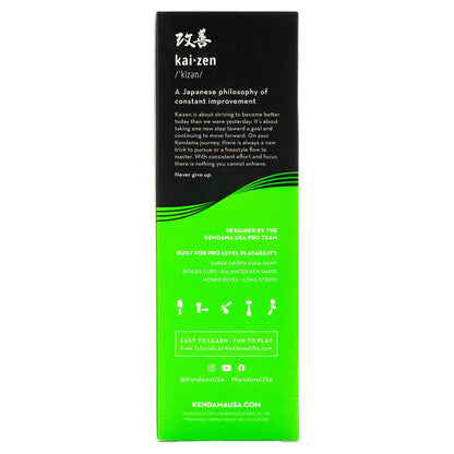 KENDAMA USA Kaizen Kendama ジェット シェイプ ハーフスプリット ブラック/グリーン