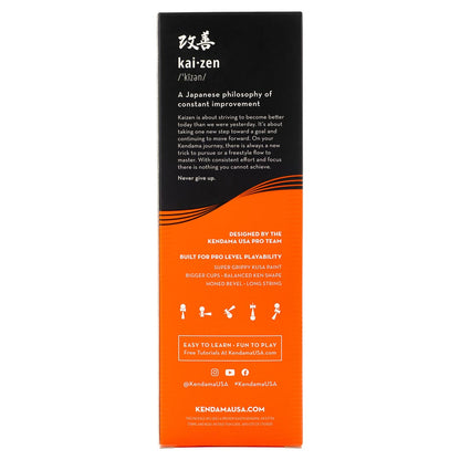 KENDAMA USA Kaizen Kendama Jet Shape Half Split Black/Orange
