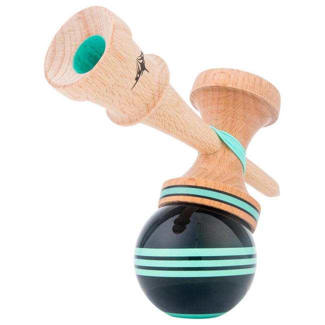 KENDAMA USA Kaizen Kendama ジェット シェイプ トリプルストライプ ブラック/ミント