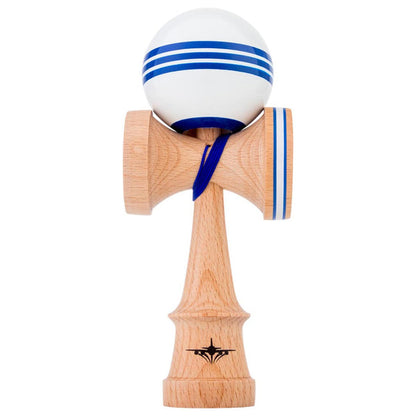 KENDAMA USA Kaizen Kendama Jet Shape Triple Stripe White/Blue