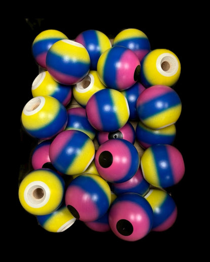 Okendama NEO TAMA only - Maple - FADE Blue / Yellow-Pink 玉のみ