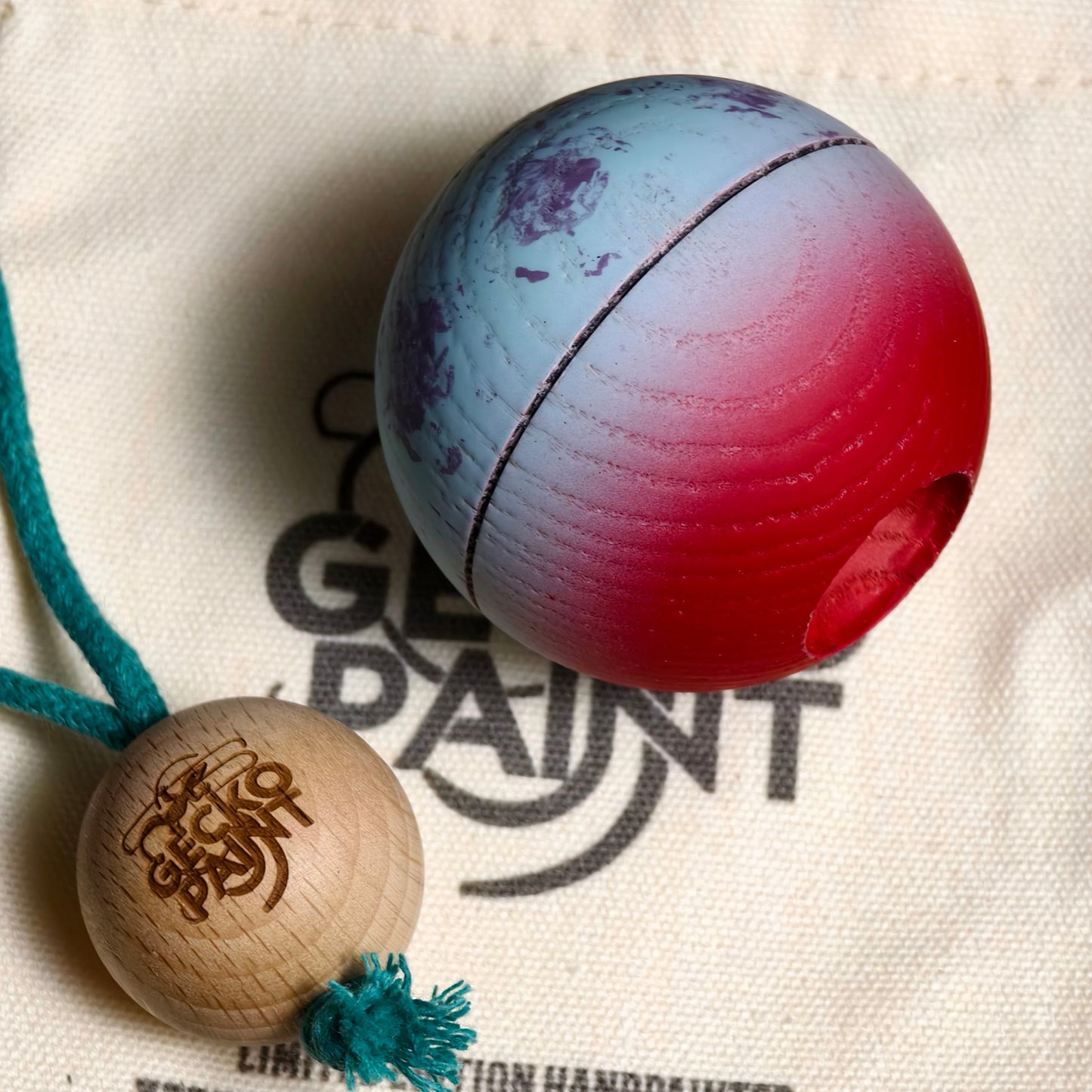 Winner kendama GECKO Crimson-Blue Planet Tama only Maple